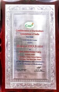 Fellow of CHAI Award from Confederation of Horticulture Associations of India