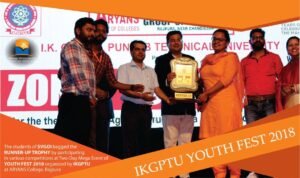 Runner-Up Award in Youth Fest  from IKGPTU